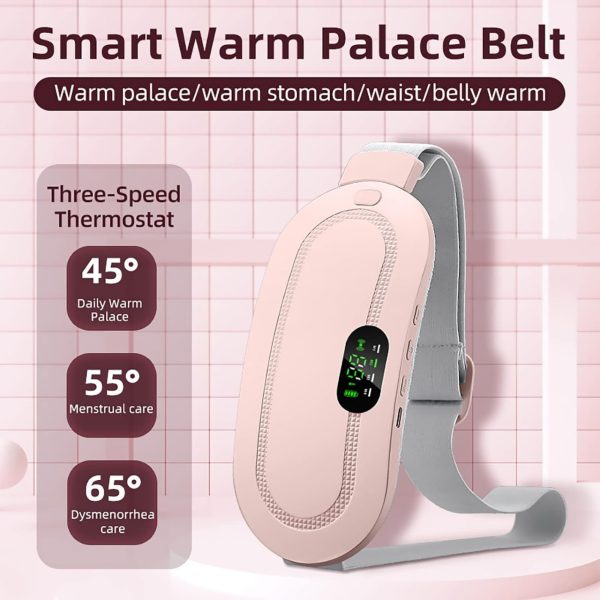 Electric Period Heating Pad Belt – 3 Heat & 4 Massage Modes with Box