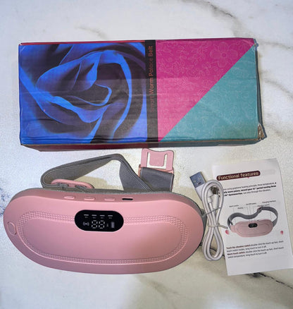 Electric Period Heating Pad Belt – 3 Heat & 4 Massage Modes with Box