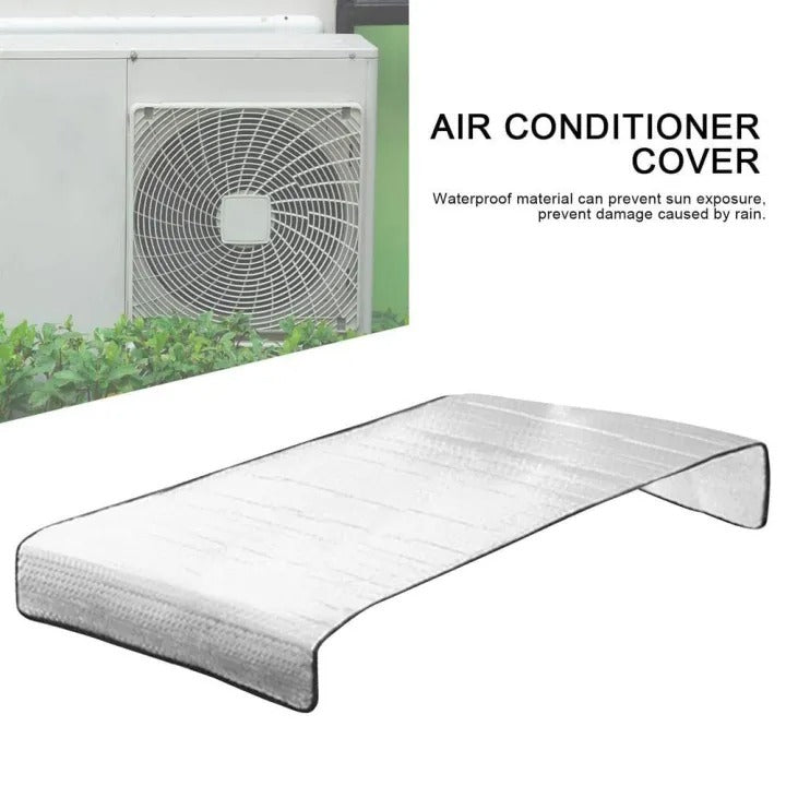 AC Outdoor Unit Sunshade Cover – Silver Foil Reflective Heat Shield & Dust Protector