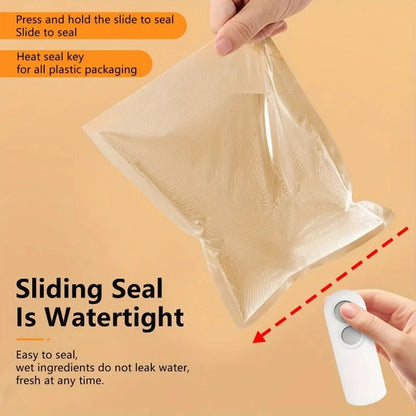 Portable Rechargeable Mini Sealer For Plastic Bags | Handheld Heat Sealing Machine
